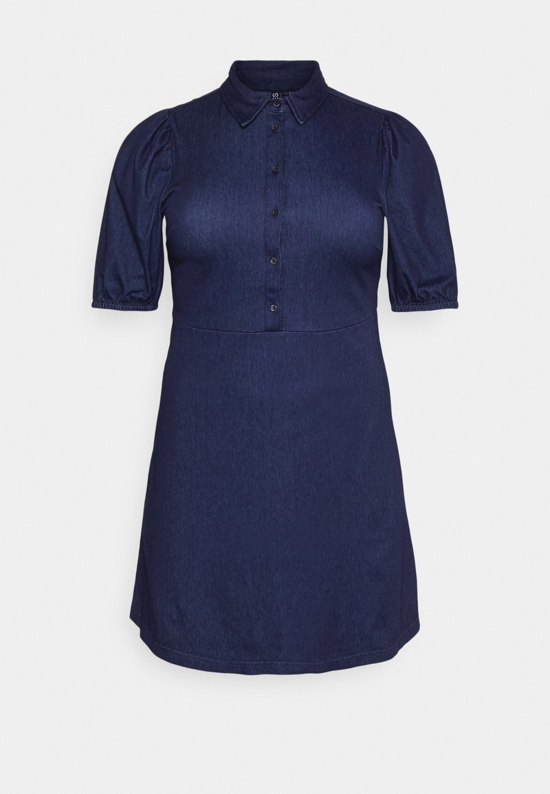 Pieces Curve Jerseyjurk donkerblauw denim
