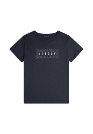 Freddy CON GRAFICA FLOREALE - Camiseta estampada - blu navy