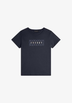 Freddy CON GRAFICA FLOREALE - Camiseta estampada - blu navy