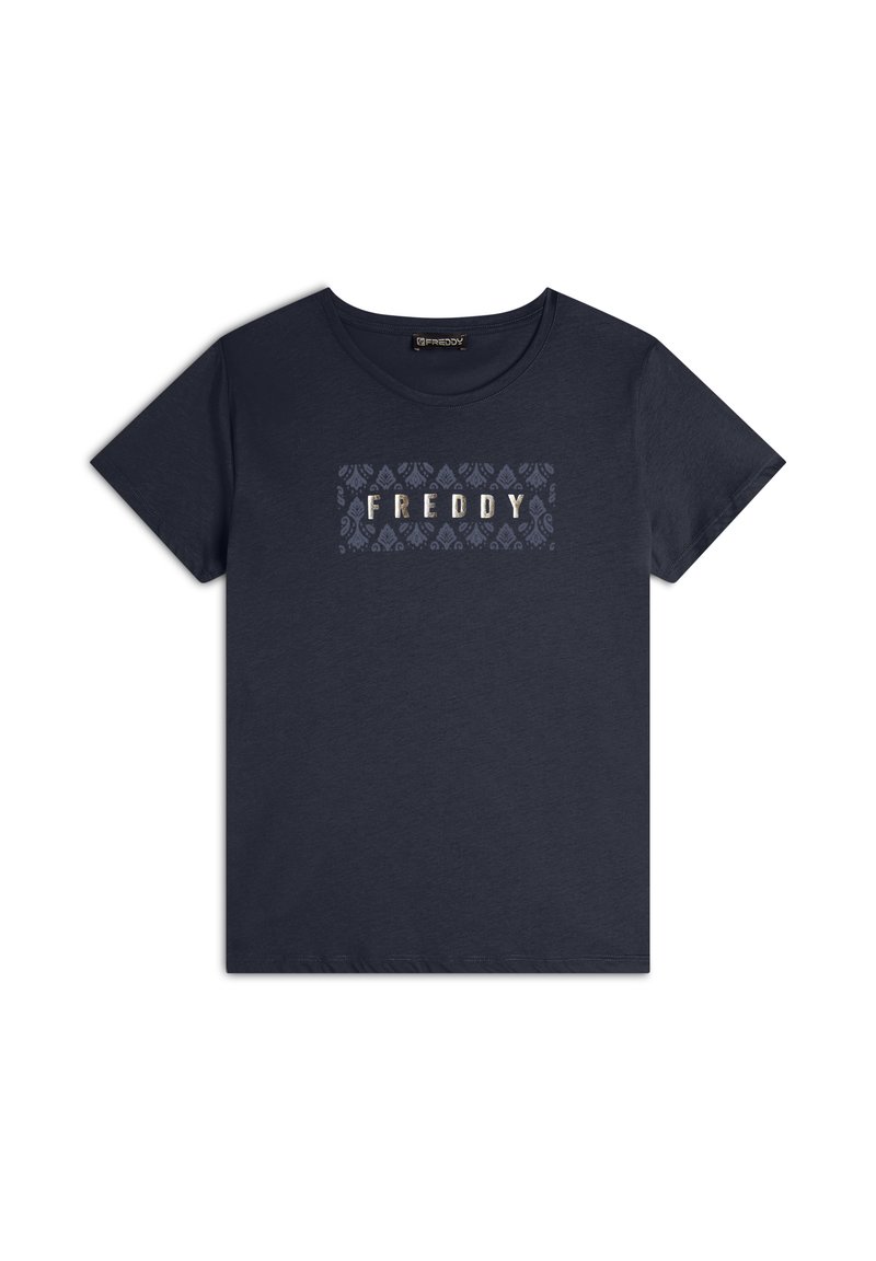 Freddy CON GRAFICA FLOREALE - Camiseta estampada - blu navy