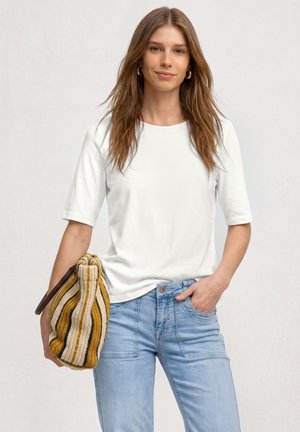 Street One, BASIC T-SHIRT MIT RUNDHALS IN UNIFARBE - T-shirt basique - off white