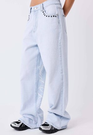 Project X Paris JEAN EYELET - Jean baggy - bleu