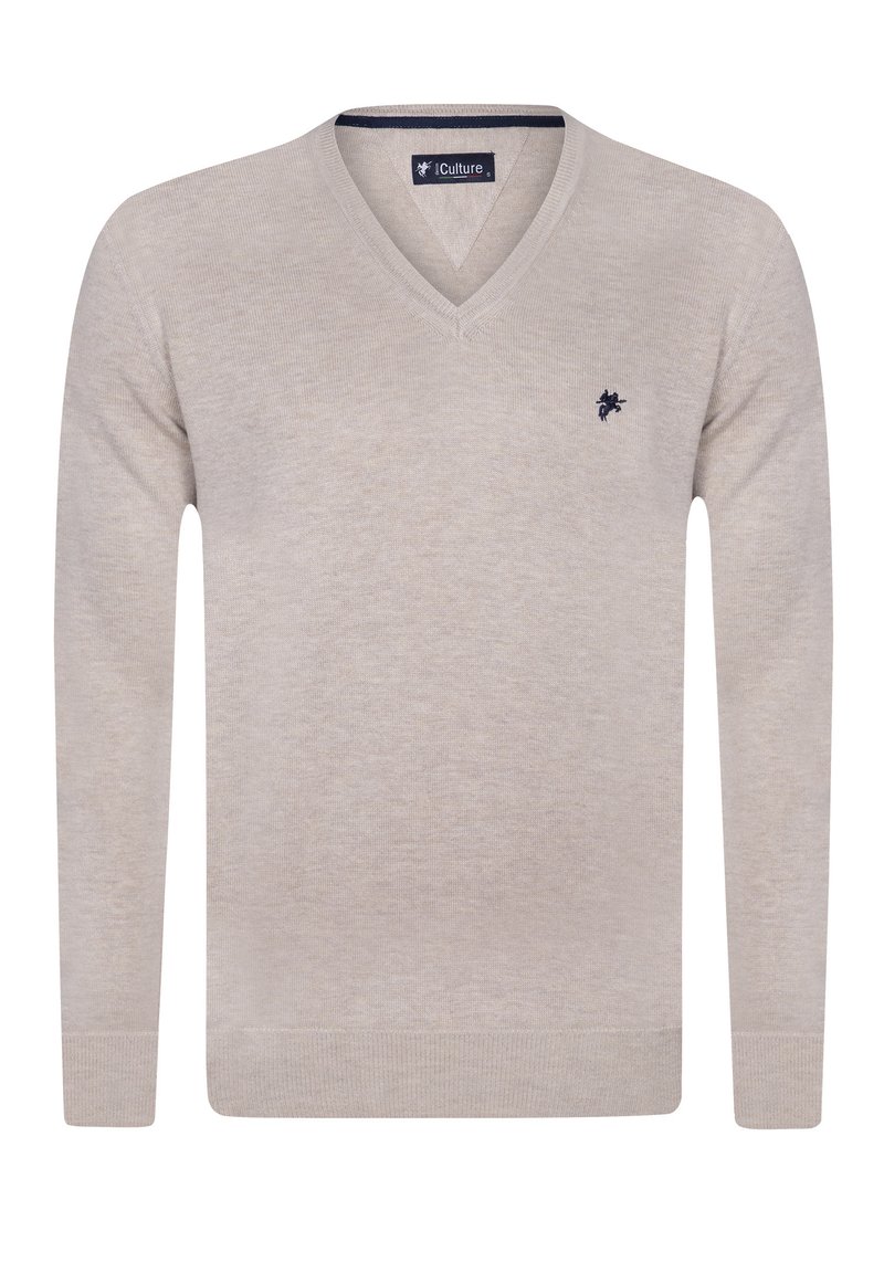 Herren Strickjacken | Denim Culture OTTORINO Strickpullover beige melange/beige-meliert - IU63944 Herren Strickjacken | Denim Culture OTTORINO Strickpullover beige melange/beige-meliert - IU63944