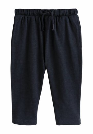 Marineblaue Jogginghosen aus weichem Stoff, mit einem elastischen Bund mit Kordelzug und zwei Seitentaschen.