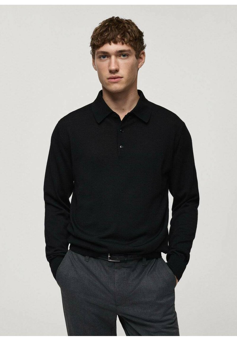 Mango Maglietta a manica lunga - black