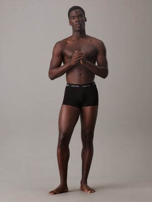 LOW RISE TRUNK 3 PACK COTTON STRETCH - Trunks - black