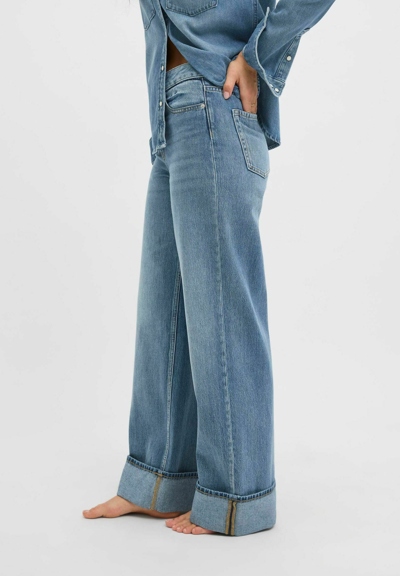 その他 jjj JJXX JXTOKYO WIDE FIT - Wide leg/ciemnoniebieski - Zalando.pl