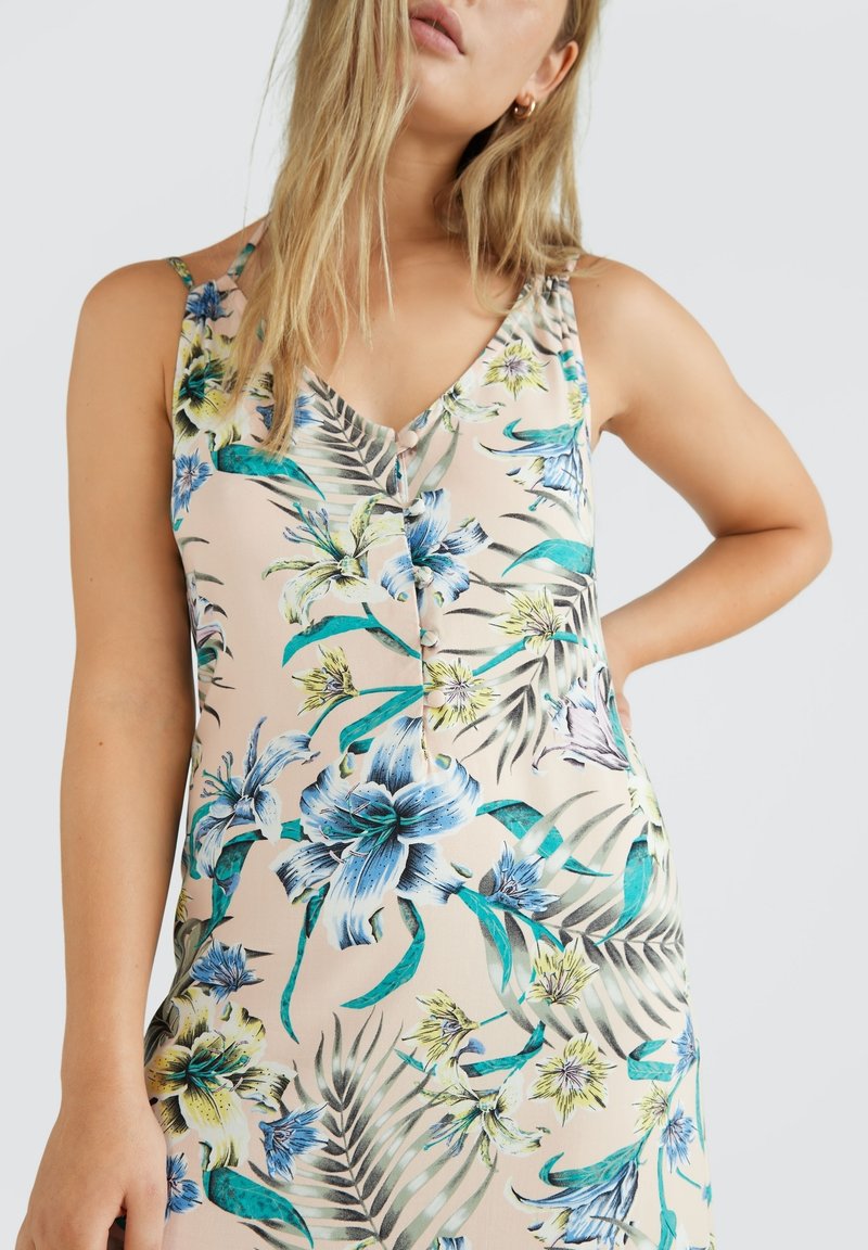 Damen Freizeitkleider | O'Neill Maxikleid tropical nights/beige - QP69774 Damen Freizeitkleider | O'Neill Maxikleid tropical nights/beige - QP69774
