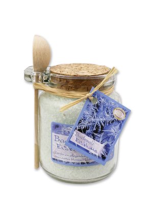 BADESALZ EISBLUME IM GLAS MIT HOLZLÖFFEL 300 G - Bubble bath & soak