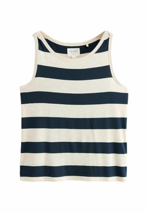 LINEN BLEND - REGULAR FIT - Pizsama felső - white blue stripe