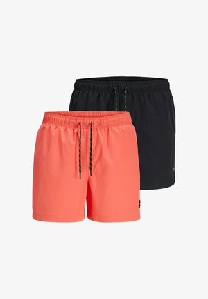 Jack & Jones 2 PACK - Shorts da mare - schwarz/orange