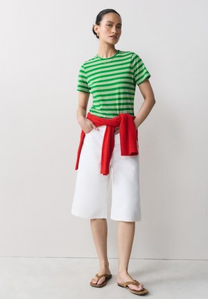 Next, T-shirt print - navy blue red white green yellow