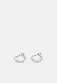 MATRIX HOOP EARRINGS ROUND CUT - Auskarai - silver-coloured