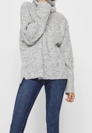 Striktrøje - light grey