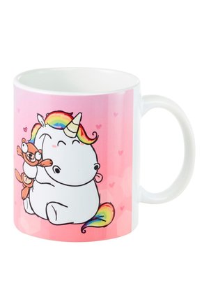 Pummeleinhorn FRIENDS  ICH LIEB DICH MEHR ALS EI - Trinkflasche - rosa blau
