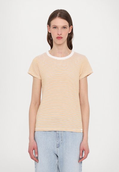rag & bone THE SLUB STRIPE TEE - Μπλουζάκι με στάμπα - yellowmult