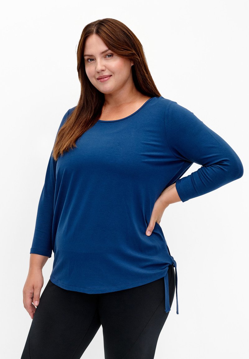 Active by Zizzi WITH TIE DETAIL Bluse blue wing teal/blau Zalando.ch