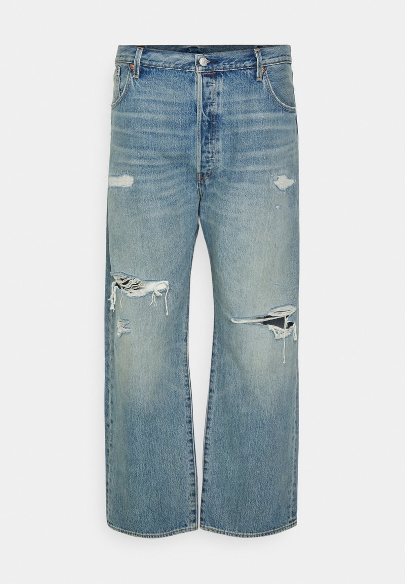 Levi's® Plus 501® ORIGINAL B&T - Calças de ganga de perna direita - light indigo destructed