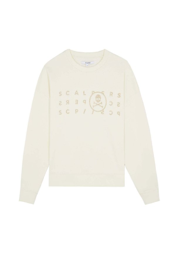 MULTILETTER GLITTER - Sweatshirt - ecru