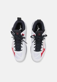 Mizuno WAVE DIMENSION MID - Volejbalové boty - white/salsa/black