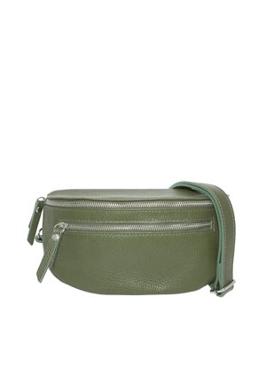 PIA LEDER - Sac bandoulière - olivgrün