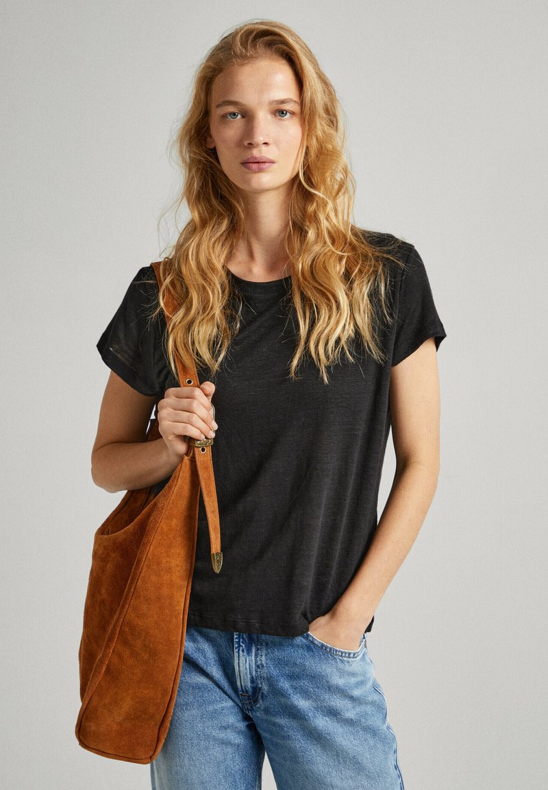T-shirt Pepe Jeans Romi Pour Fille - Haut Rayé à épaules Dénudées - 100% Coton Durable BCI - Coupe Classique