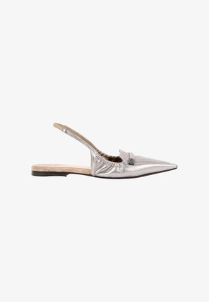 Brunello Cucinelli, Ballerines à brides arrière - silver-coloured