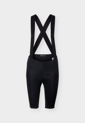 Cuissard de cyclisme noir avec bretelles croisées et rembourrage, taille petite, présenté sur un fond blanc.