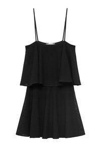 MIT RÜSCHEN - Strickkleid - black