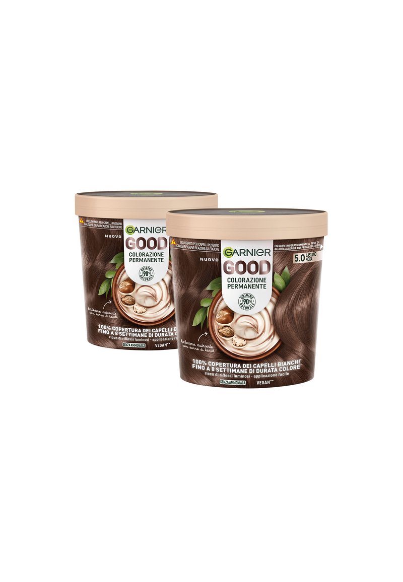 Garnier - GARNIER GOOD COLORAZIONE PERMANENTE SENZA AMMONIACA, 90% DI ORIGINE NATURALE - 2 PACK - Tinte capelli - castano moka, Ingrandire