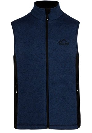 ÄRMELLOSE OUTDOOR STRICK-FLEECEWESTE MIT SEITENTASCHEN - Weste - navy