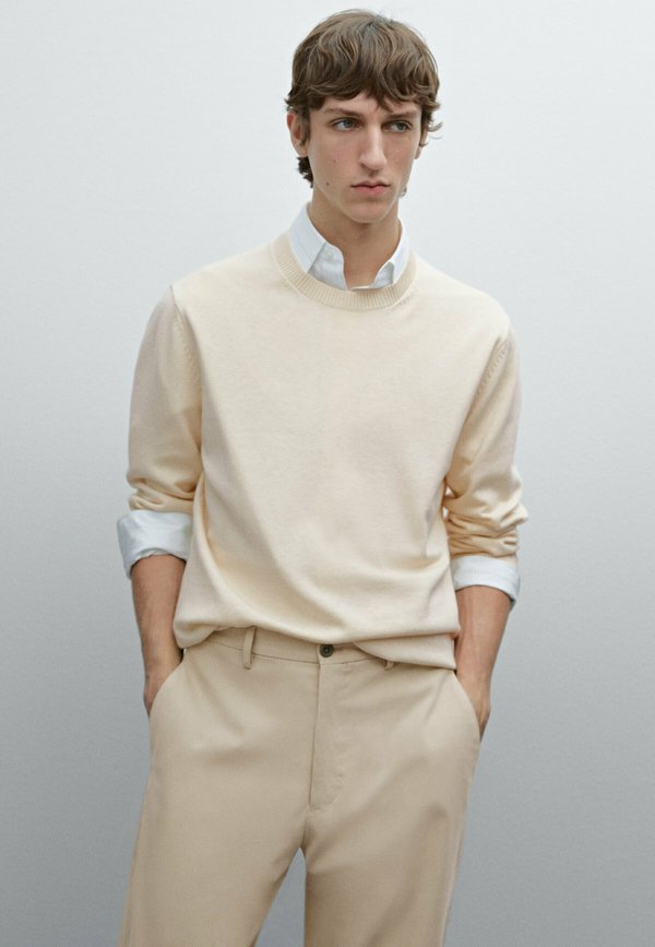 Strickpullover - mottled beige