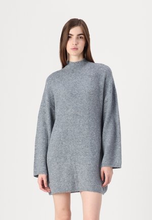 NMBALANCE FUNNEL NECK - Svetríkové šaty - medium grey