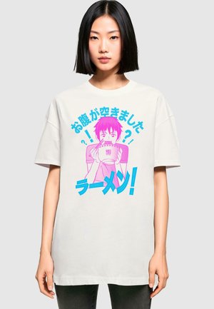 TORC  BIG BOWL OVERSIZED BOYFRIEND TEE - Printtipaita - white