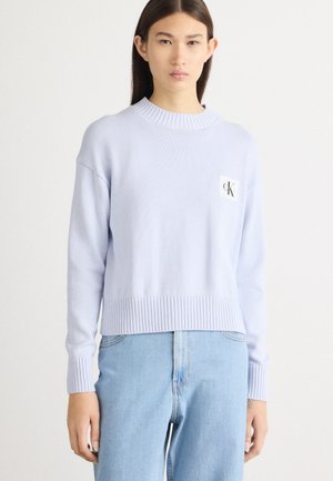 BADGE SWEATER - Pullover - light blue