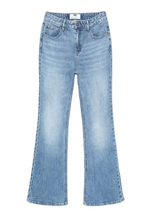 Stradivarius COMFORT - Flared Jeans - stone blue denim