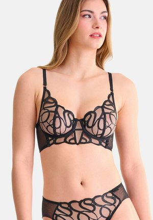 Lisca, SOUTIEN-GORGE BUSTIER ARMATURÉ SHINY SECRET LISCA - Soutien-gorge à armatures - noir