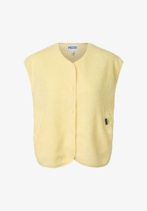 Pieces, PCKATTY TEDDY VEST NOOS BC - Γιλέκο - pale banana