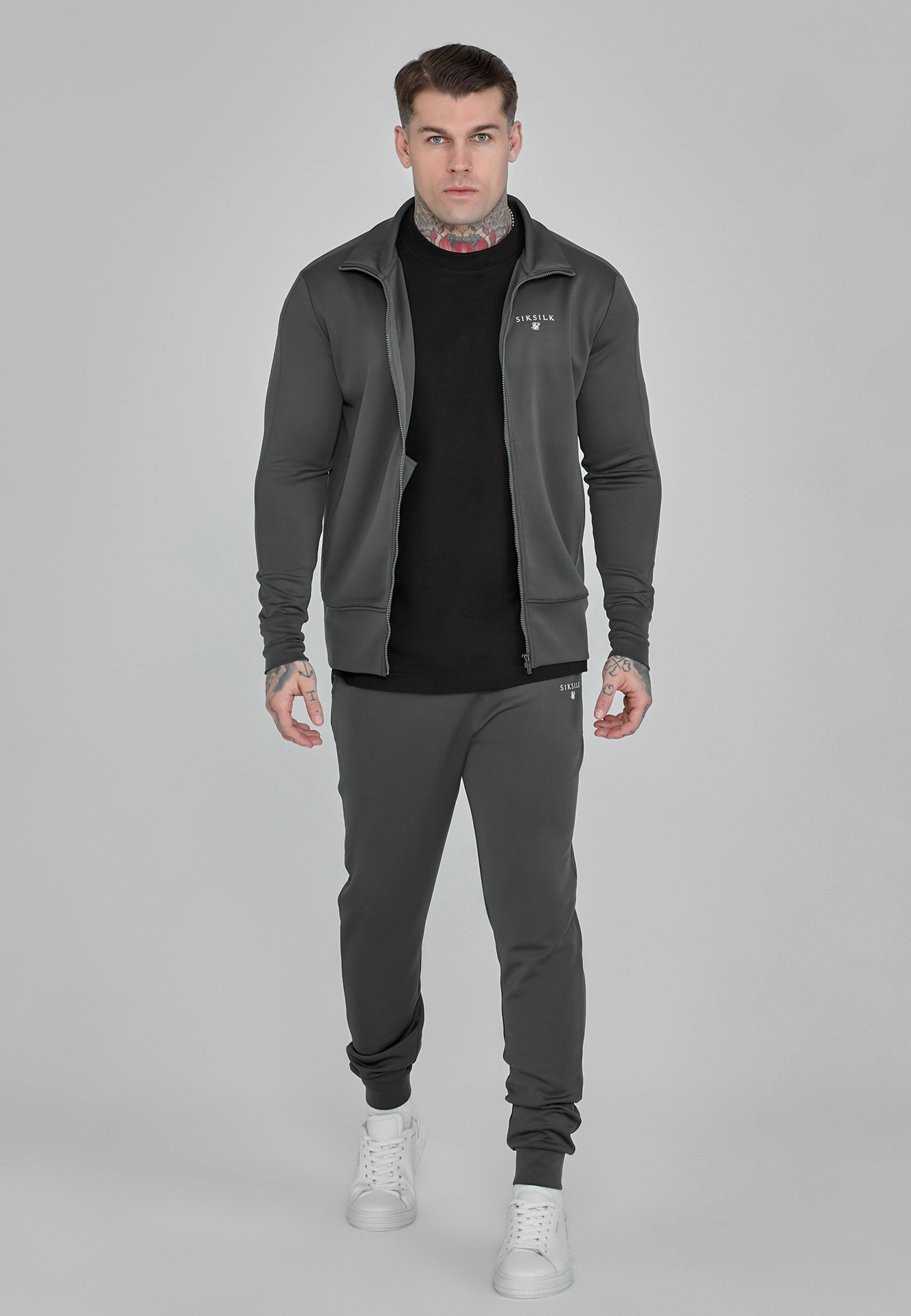 Grey Conjunto Chandal Siksilk Hombre Siksilk Survetement Homme