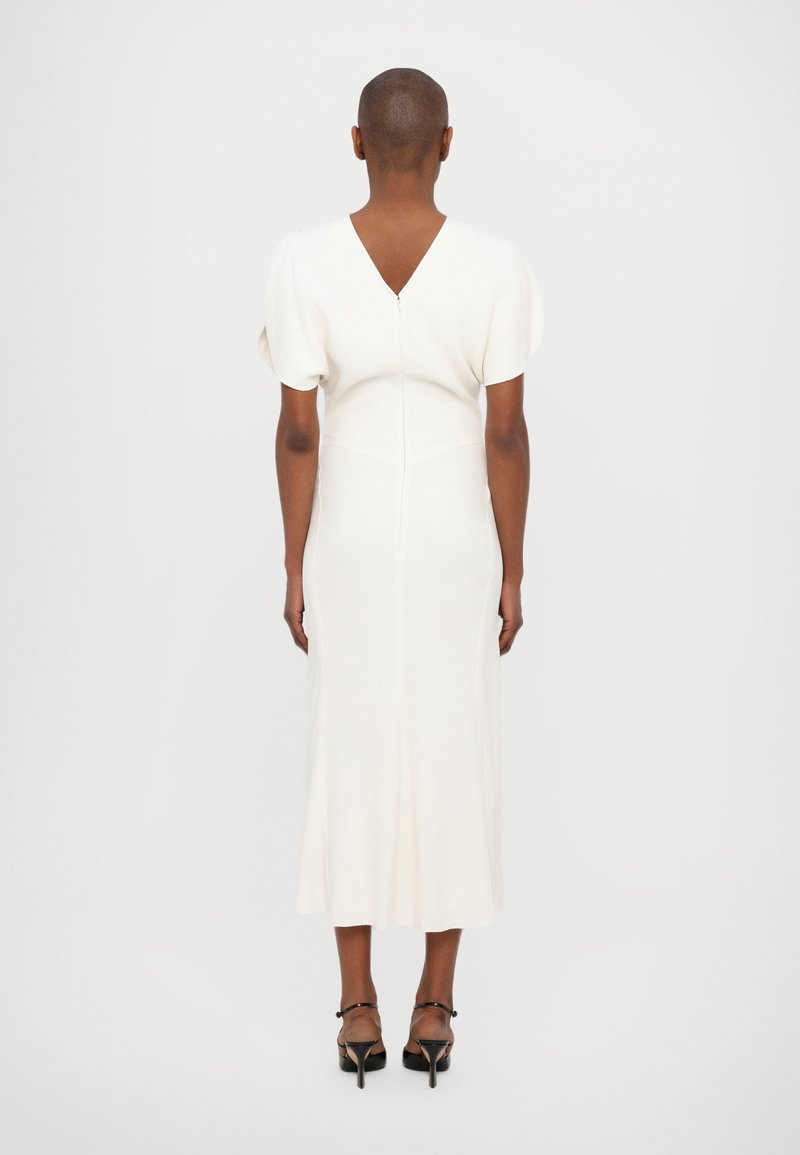 Victoria Beckham GATHERED WAIST MIDI DRESS - Maxi dress - ivory/off-white -  Zalando.ie