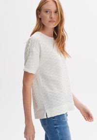 OPUS SELLONA BLOOMING - Print T-shirt - milk