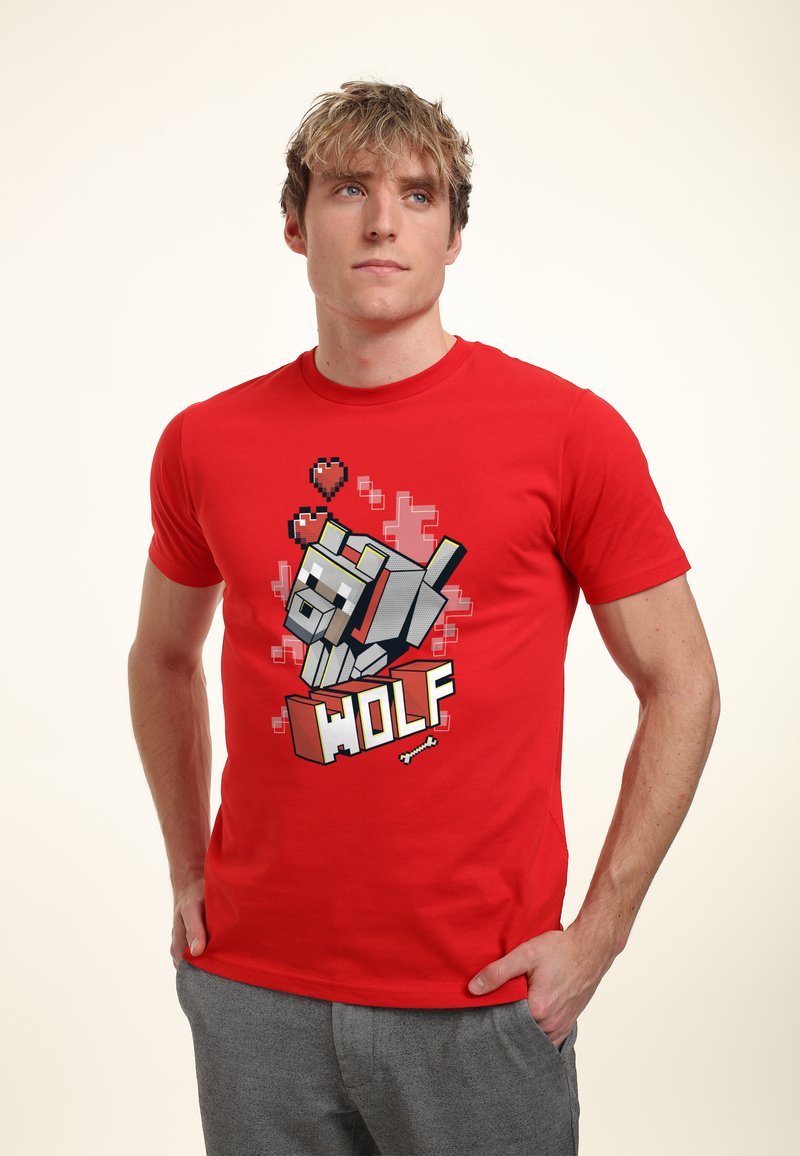 Henry Tiger MINECRAFT WOLF HERO - Camiseta estampada - red