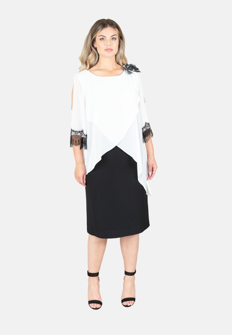 Damen Freizeitkleider | Bianca Brandi My Size Cocktailkleid/festliches Kleid black&white/schwarz - KR32330 Damen Freizeitkleider | Bianca Brandi My Size Cocktailkleid/festliches Kleid black&white/schwarz - KR32330