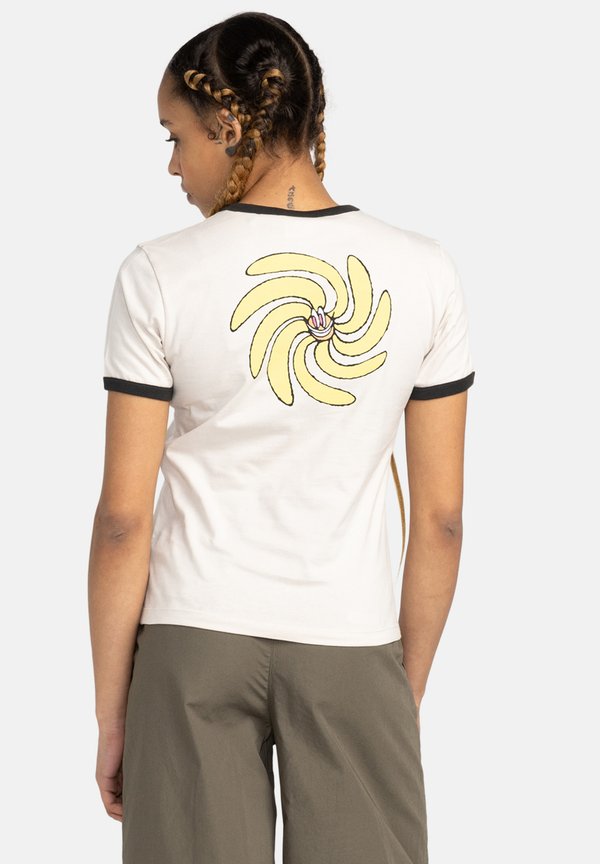 YARNHILL RINGER - Print T-shirt - oat milk