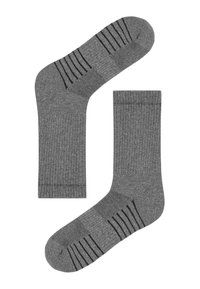 Normani 4 TREKKING MIT POLSTERSOHLE UND KOMFORTBUND - Socken - grau