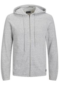 Jack & Jones Zip-up sweatshirt - light grey melange