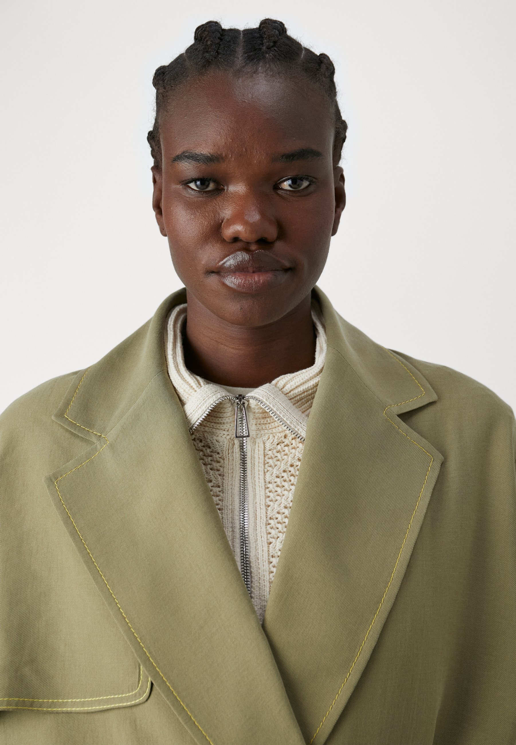 ジャケット・アウター Paul smith green wool coat Women's Green Wool-Blend Tie Waist Jacket