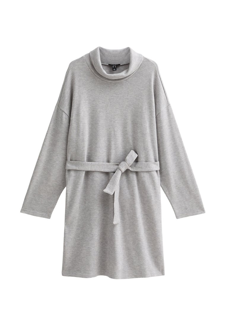 New Look Curves Gebreide jurk grijs New Look Curves Gebreide jurk grijs