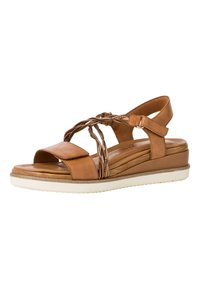 Tamaris Pure Relax Platform sandals - cognac comb