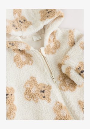 Next, REGULAR FIT - BEAR ALL OVER PRINT BORG - Buksedragter - natural